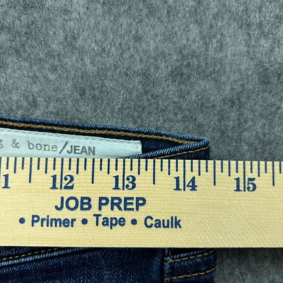 Rag & Bone Mid Rise Skinny Jeans Women's Size 27 Woodford Dark Wash Denim - Picture 8 of 12